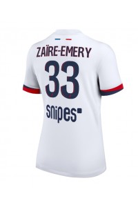 Fotbalové Dres Paris Saint-Germain Warren Zaire-Emery #33 Dámské Venkovní Oblečení 2025-26 Krátký Rukáv